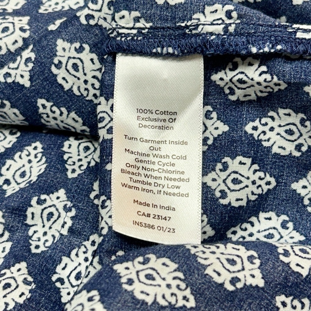 Talbots Embroidered Tunic Medallion Foulard Size M - Picture 8 of 9